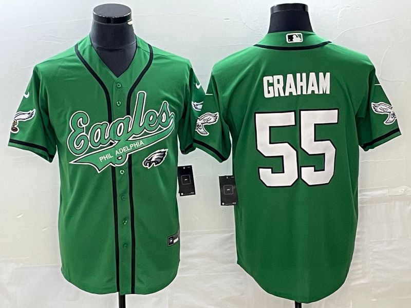 Men Philadelphia Eagles #55 Graham Green Co Branding Game NFL Jersey style 2